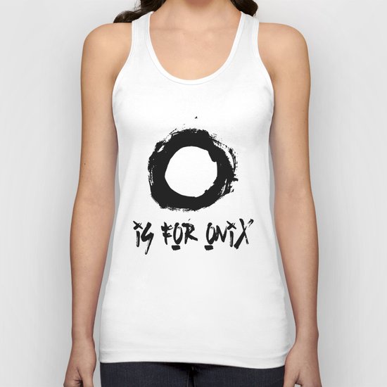 O is for onix Unisex Tank Top