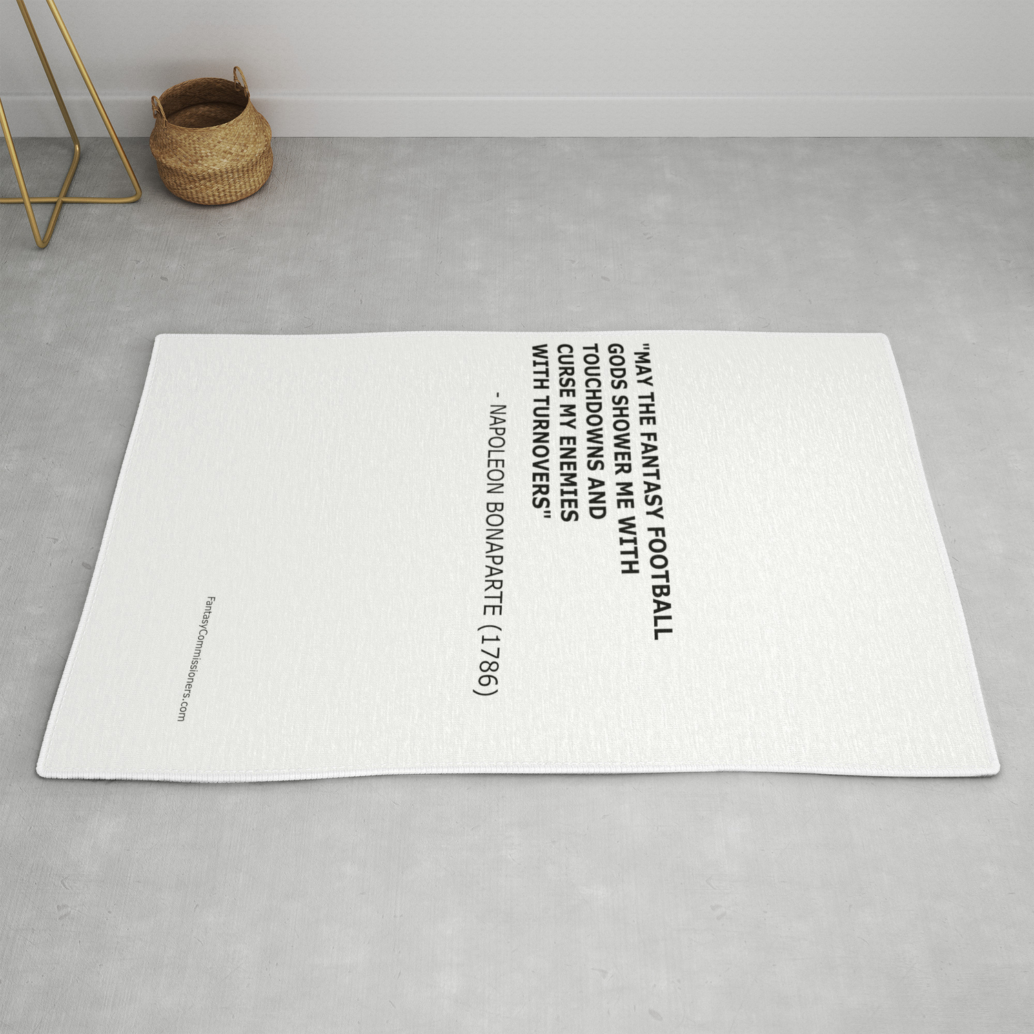 Napoleon Fantasy Football Quote Rug By Fantasycommissioners Society6