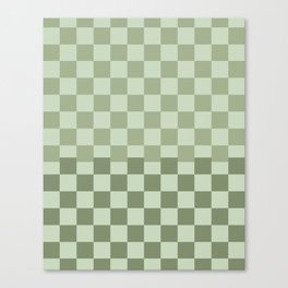 Sage Green Checker Canvas Print