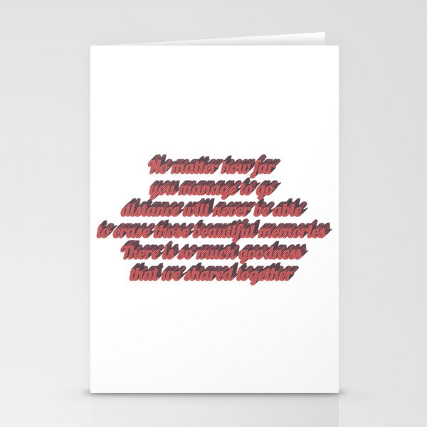 Long distance relationship I love you quotes sayings Stationery Cards