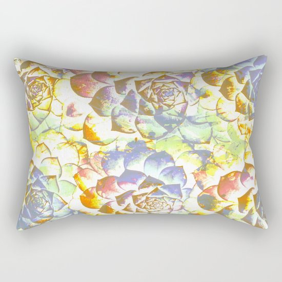 pastel succulent Rectangular Pillow