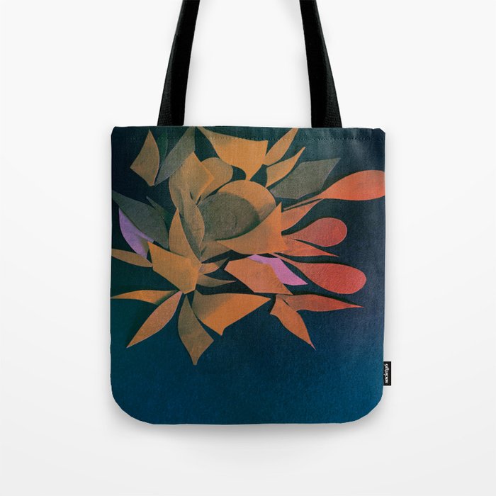 The Corsage- Floral Paper Art Tote Bag