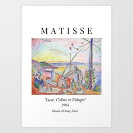 Henri Matisse 'Luxe, Calme et Volupte' Landscape Art Exhibition Art Print