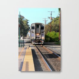 Ventura Train Station Metal Print | Train, Photo, Tracks, Traditional, Marks, Guide, Iron, Travel, Lane, Metal 