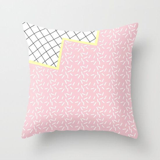 MEMPHIS PINK Throw Pillow