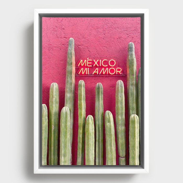 Mexico Mi Amor Framed Canvas
