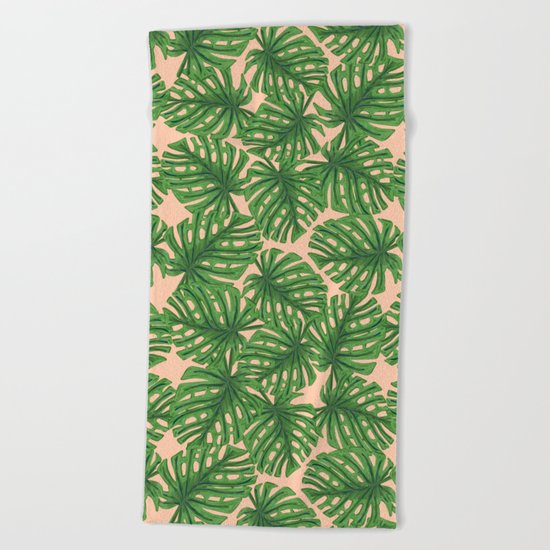 Monstera Theme 2 Beach Towel