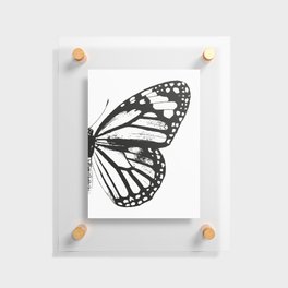 Monarch Butterfly | Right Butterfly Wing | Vintage Butterflies | Black and White | Floating Acrylic Print