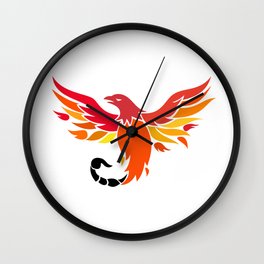 Phoenix With Scorpion Tail Icon Wall Clock