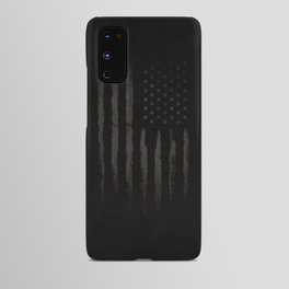 Grey Grunge American flag Android Case