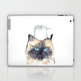 Siamese cat toilet Painting Wall Poster Watercolor Laptop Skin