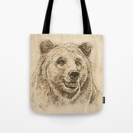 Grizzly Bear Greeting Tote Bag