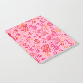 Pink Dollar Signs Notebook