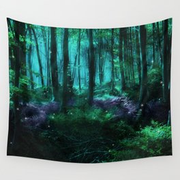 Dark Mystical Forest Wall Tapestry