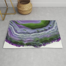 Purple and Green Agate Area & Throw Rug