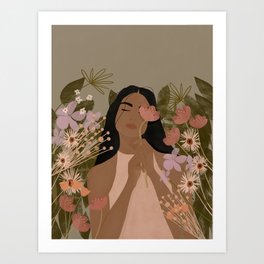 Flower girl Art Print