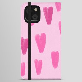 Pink Be My Valentine Hearts  iPhone Wallet Case