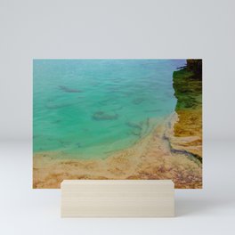 Gorgeous Green Water on the Rocks Mini Art Print