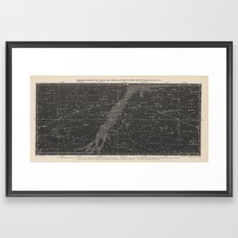 Northern Hemisphere Star Map Framed Art Print