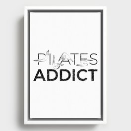 Pilates poses in PILATES word Framed Canvas