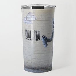 Banksy Robot (Coney Island, NYC) Travel Mug