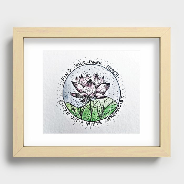 Find your inner peace Recessed Framed Print