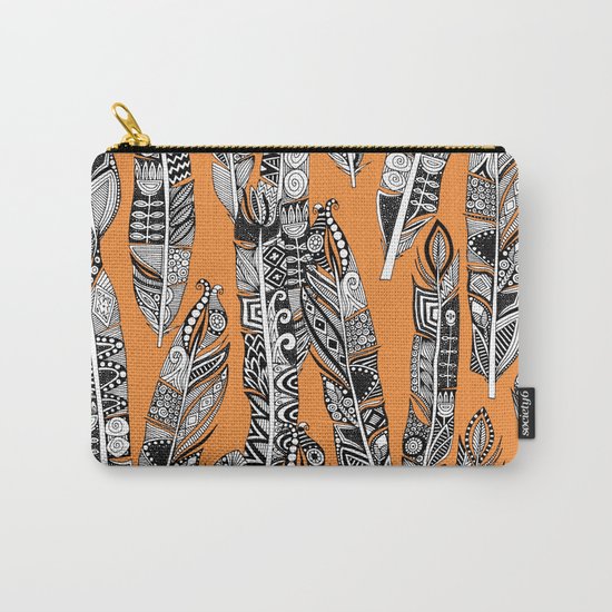 geo feathers orange Carry-All Pouch
