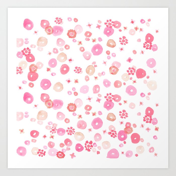 Pink Floral Art Print