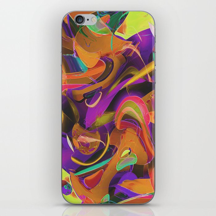 Abstact Vibrant Swirly Art iPhone Skin