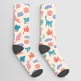 Pastel Cats Socks