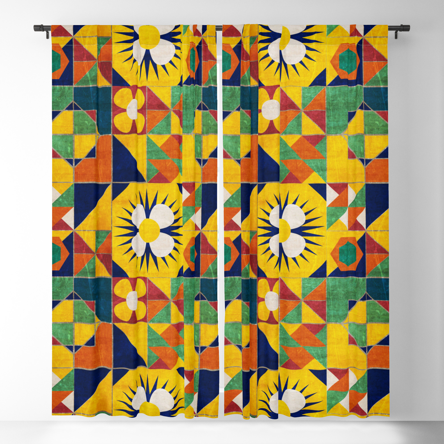 Spanish Tiles Blackout Curtain By Susycosta Society6