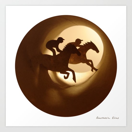 Horse racing (Courses hippiques) Art Print