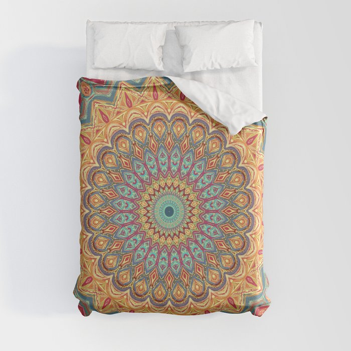 Jewel Mandala - Mandala Art Duvet Cover