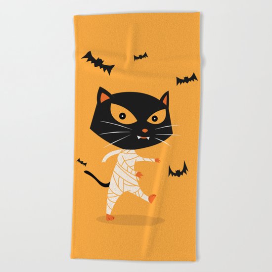 Mummy Cat Beach Towel