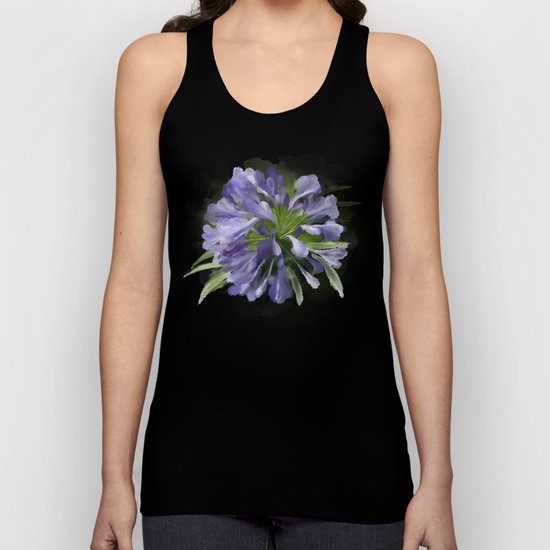 Blue purple flowers Unisex Tank Top