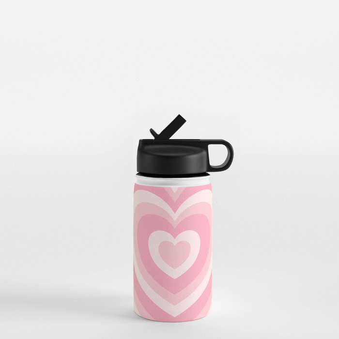 Beige Hearts Water Bottle by Simple Decor
