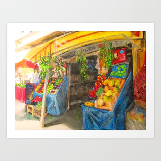 At the Market Art Print