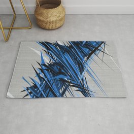 Blue Black and Grey Scratchy Background. Area & Throw Rug