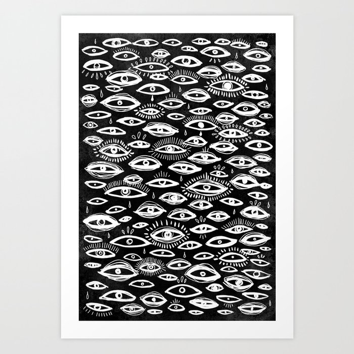 The Third Eye Black Art Print