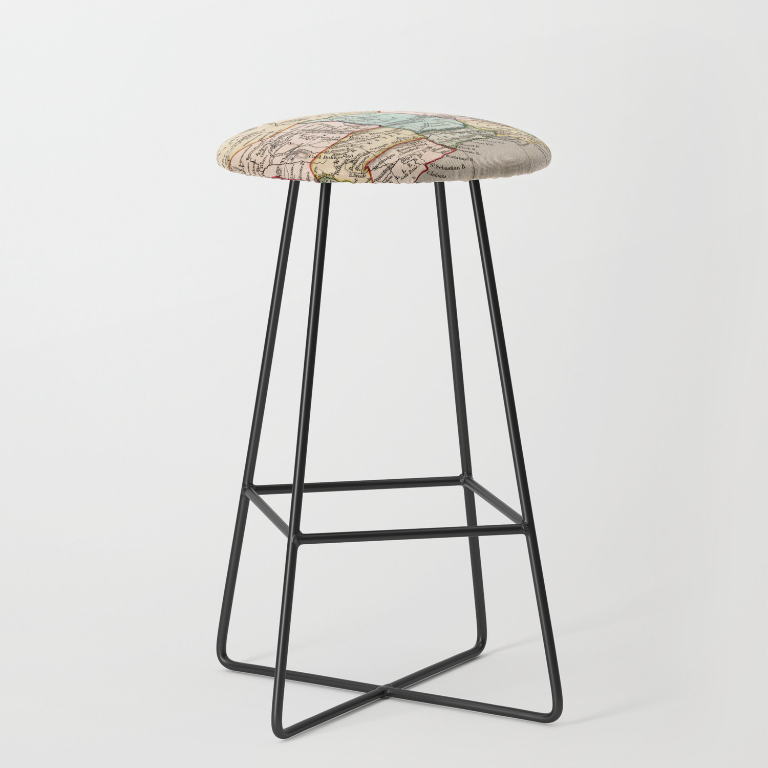 Vintage Map Of South Africa 1832 Bar Stool By Bravuramedia Society6