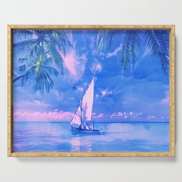 Tropical yachting Serving Tray