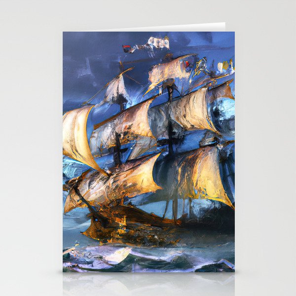 Ancient Spanish Galleon Stationery Cards