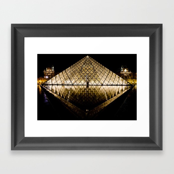 Musee Louvre Pyramid Framed Art Print