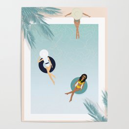 Summer Pool Day with friends Poster