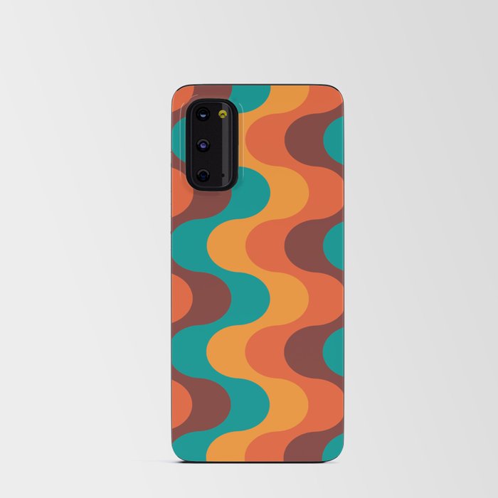 Retro Gradated Wave Pattern 333 Android Card Case