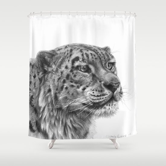 Snow Leopard G095 Shower Curtain