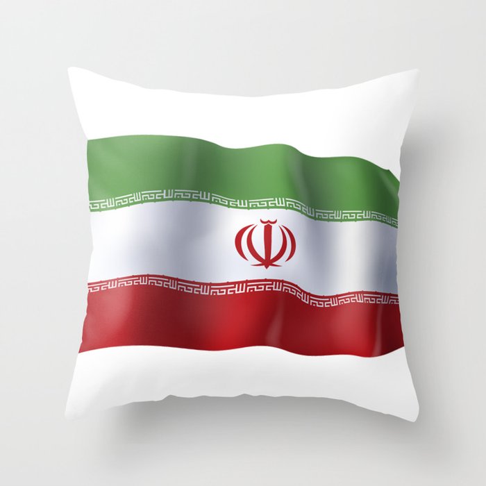 Iran flag Throw Pillow