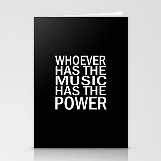 The Power of Music Stationery Cards