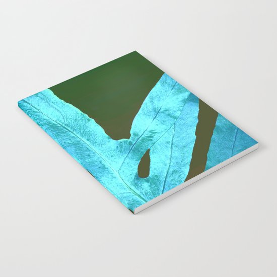 Autumn Leaves Blue and Cold Fall to the Ground Notebook