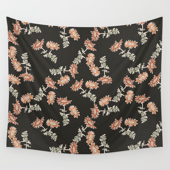 Floral Texture Background Wall Tapestry